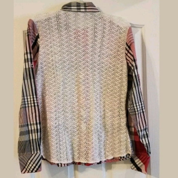 Womens plaid and lace button up - Picture 4 of 4
